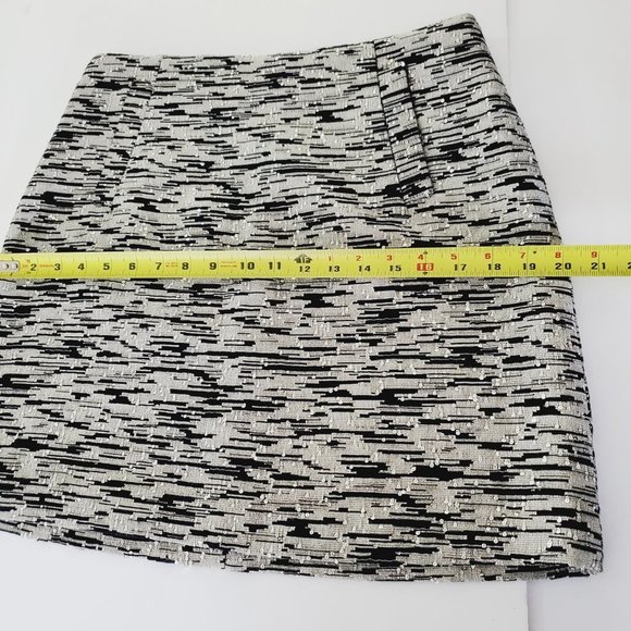 Judith & Charles Skirt Mini Metallic Sequined Luxury Silver 8 - Picture 7 of 8